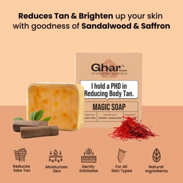 Magic Soap (Sandal Wood and Saffron Soap) - Image 2